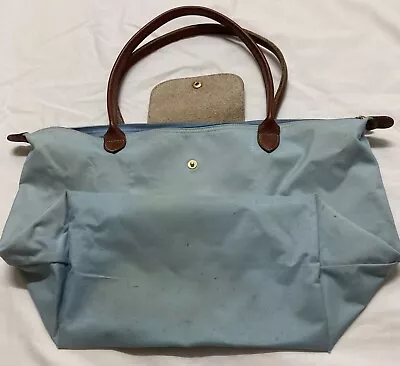 Longchamp Large Nylon Tote Shoulder Bag Light Blue (AS IS) • $9.99