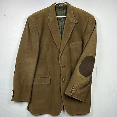 Ralph Lauren Corduroy Blazer Mens 48L Sports Coat Brown Elbow Patch Jacket (46L) • $72.31