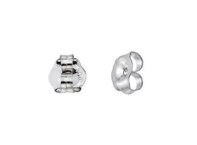 $14.95 • Buy 14K Solid White Gold Earring Backs Medium 1 PAIR Butterfly, Highly Polished