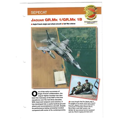 Vintage Sepecat Jaguar GR.Mk 1/GR.Mk 1B Modern Combat Aircraft No 26 Group 5  • $29.95