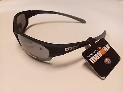 Vtg. NWT Black-Grey Foster Grant IronMan PERSIST Polarized Sport Sunglasses 2010 • $24.95