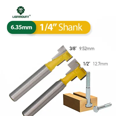 T-Track T-Slot Router Bit Keyhole HEX Bolt Cutter 1/4 (6.35mm) Shank 1pc/2pcs • £5.88