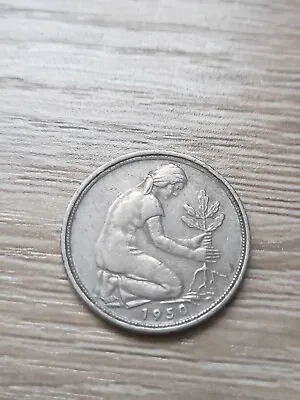 1950 German 50 Pfennig Coin. VG Condition. • £0.99