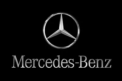 Mercedes-Benz Logo Chrome And Black Poster 24x36 Inch • $25