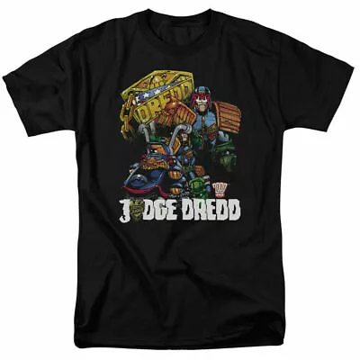 Judge Dredd Bike And Badge T Shirt Licensed Comic Book Tee Black • $17.49