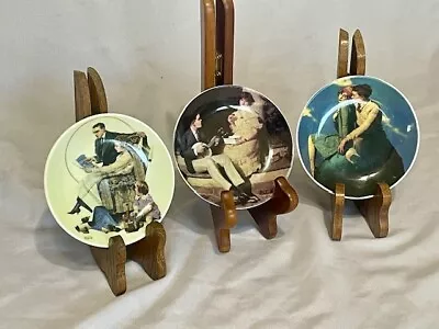 Charming Lot Of Norman Rockwell Collector Small Plates - Miniature Masterpieces! • $11.99