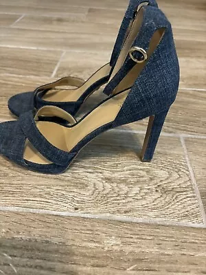 Michael Kors MK Sandals Heels Blue Denim Size 10 • $19.99