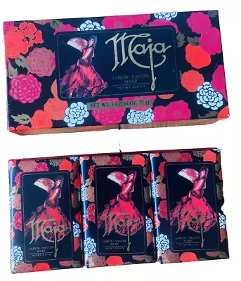 NEW Vintage In BOX MAJA MYRUGIA Soap Barcelona Spain Box Set 3 Net 10.4 Oz /BAR • $35