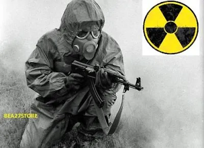 $190 • Buy Radiation Nbc Hazmat Suit With Sealed Gas Mask Spare Filters Nbc Protection Set