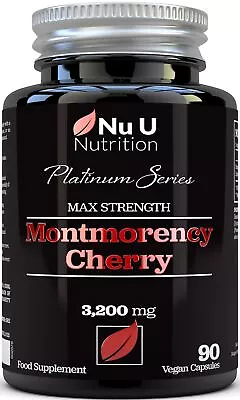 Montmorency Cherry Capsules 3200mg 90 Vegan Capsules 3Month Supply High Strength • £14.97