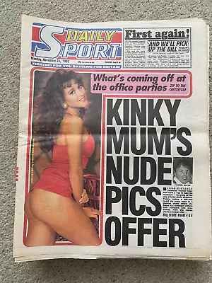 Daily Sport Newspaper 23rd November 1992 Lara McEwen Justine King Claire Louise • £14.99