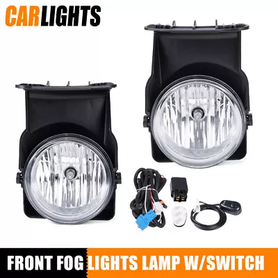 Pair Fog Lights W/ Wiring & Switch Kit Fit For 2003-07 GMC Sierra 1500 2500 3500 • $25.96