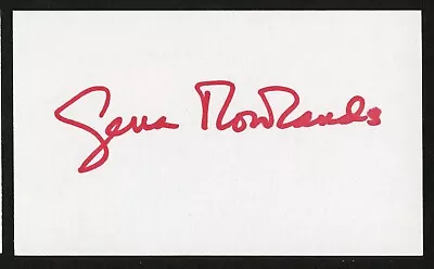 Gena Rowlands Signed Autograph 3x5 Cut Actress In A Woman Under The Influence • $25