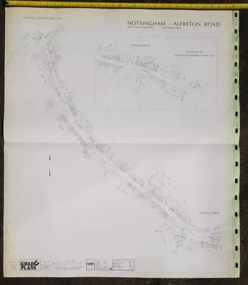 Vintage Map Ordnance Survey Nottingham Nottinghamshire Street Plan Canvas 1995 • £8.52