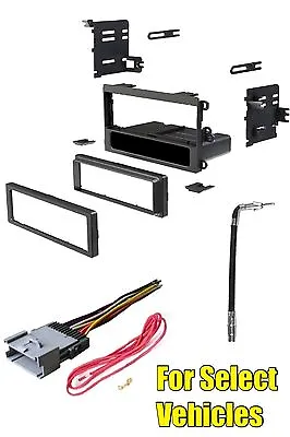 Single Din Car Stereo Radio Dash Kit+Wire Harness+Antenna Adapter For Some GM • $19.95