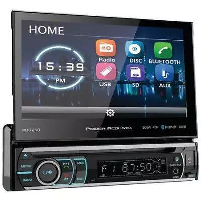 Power Acoustik 7  Flip Out Bluetooth Radio MP3 USB 1-Din Touch Screen PD-721B • $109.95