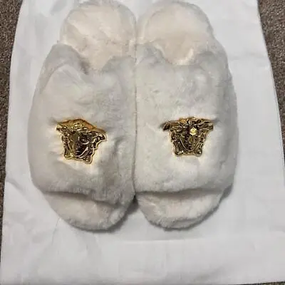 Versace ICON FAUX-FUR SLIPPERS NEW • $375