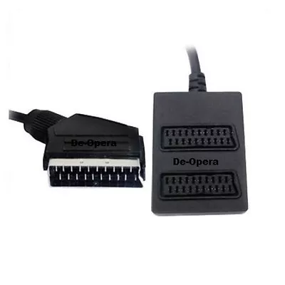 NEW 2 Into 1 SCART PLUG TO 2 SCART SOCKETS ADAPTORS • £5.95