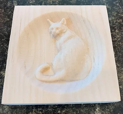 Cat Feline Engraving Trim Wood Corner Trim Block Door Trim Block Window Trim • $11.55