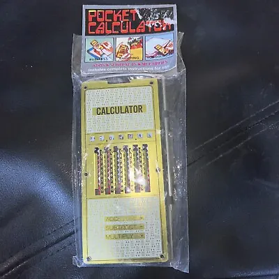 Vintage-1960s Pocket Mechanical Addiator Calculator Unpunched NOS • $11