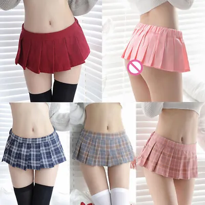 £8.89 • Buy Women Girls Pleated Mini Skirt Schoolgirl Micro Short Dress Cosplay Club Costume