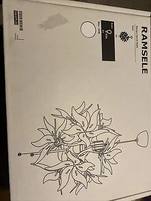 IKEA RAMSELE Pendant Lamp Flower White Adjustable 17  Textile Sheets BRAND NEW • £37.60