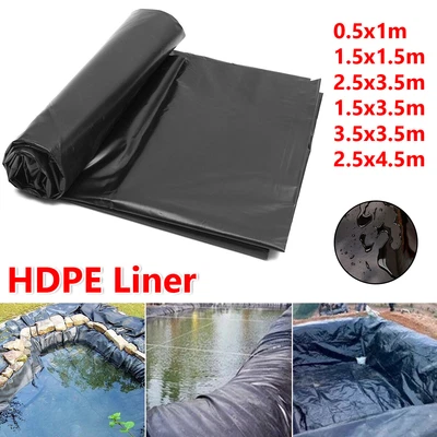 £6.99 • Buy 3 Sizes HDPE Strong Fish Pond Liner Garden Pool Landscaping Reinforced Membrane