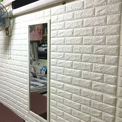 20PCS 3D Tile Brick Wall Sticker Self-adhesive Waterproof PE Foam Panel 70*77cm • $50