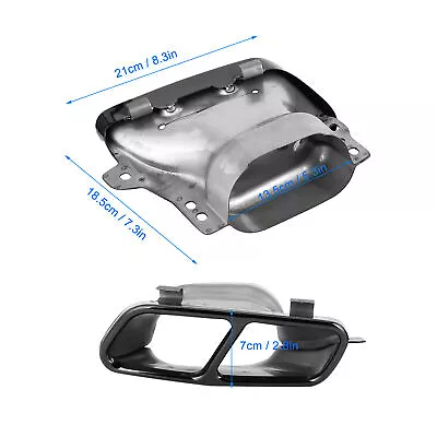 Black Chrome 2pcs Quad Exhaust Tips Stainless Steel For MercedesAMG A45 W176 CLA • $137.14