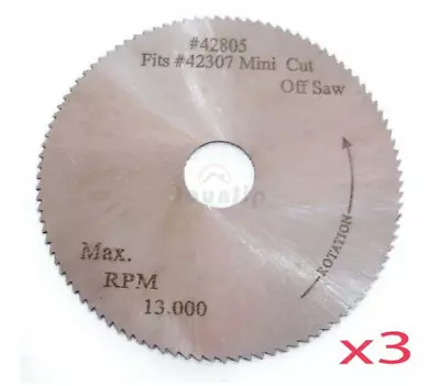 3Pc. 2  X 100T X 3/8  HSS Blade For Mini High Speed Miter Cut Off Saw • $12.06