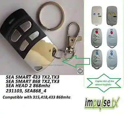 SEA SMART  Gate Remote Keyfob Duplicater-IMPULSE4 - SEA SMART 433mhz 868mhz • £21.99