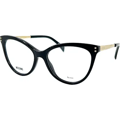 Moschino MOS503 Women's Plastic Eyeglass Frame 0807 Black 53-17 W/Case • $94.47