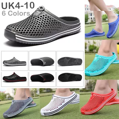 Men Slip On Slippers Women Clogs Beach Sandals Casual Garden Flat Shoes UK 4-10 • £7.25