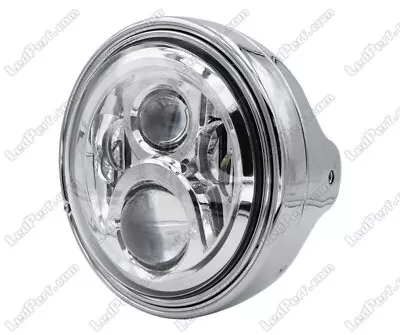 Round And Chrome Motorcycle Headlight For 7 Inch Full LED Optics • £49.95