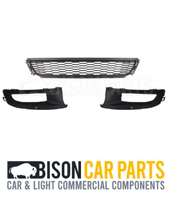 Fits Vw Polo 6r 2009-2014 Front Bumper Lower Right Centre Left Grill Set Black • $38.84