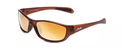 $27.45 • Buy Coyote FP-05 Unisex Wrap Polarized Sunglasses In Matte Brown & Amber Mirror 60mm