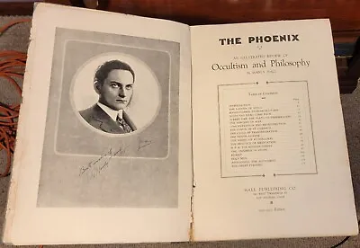 The Phoenix ILLUS REVIEW OF OCCULTISM Manly Hall  1931 Signed #69 3000 1st Ed • $129