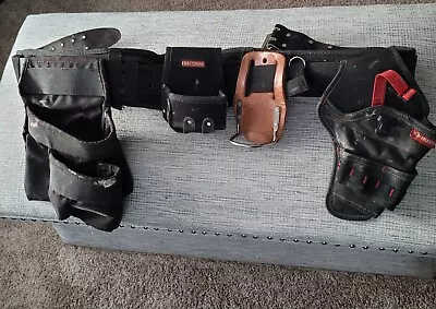 LEATHER CARPENTER TOOL BELT WITH Misc ACCESSORIES MCGUIRE NICHOLAS Husky • $39.99