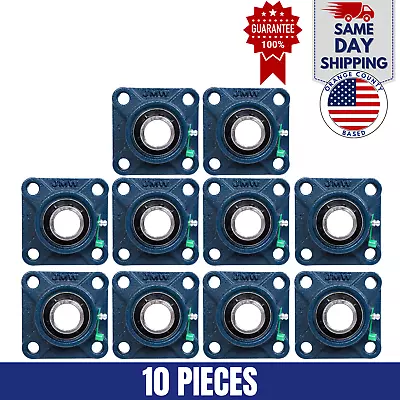 UCF202-10 Pillow Block Flange Bearing 5/8  Bore 4 Bolt Solid Base (10PCS) • $46.25