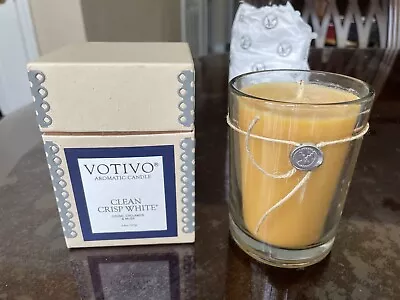 VOTIVO AROMATIC CANDLE ~ CLEAN CRISP WHITE  ~  Brand NEW IN BOX • $28.90