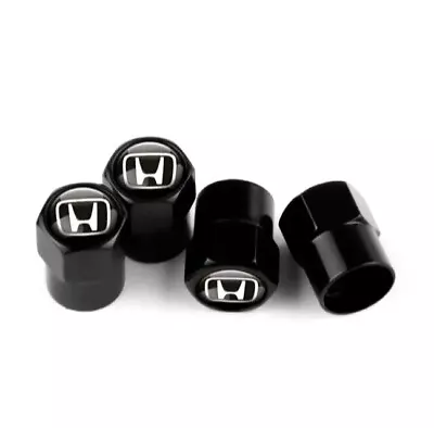 Car Tyre/Tire Honda Logo Black Valve Stem Caps Hex Oem Civic CR-V Accord HR-V 4x • $9.10