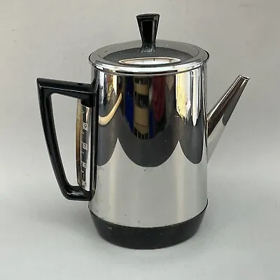 Vintage General Electric Percolator 71P33 Chrome Coffee Maker GE Midcentury Work • $45