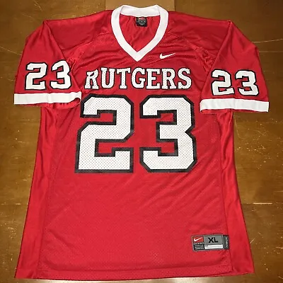 Vintage Rutgers Scarlet Knights Jersey Mens XL Red Football Nike • $59.95