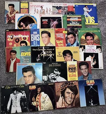 Elvis Presley Lot Of 22 12  33rpm LP's Includes Blue Vinyl Of Moody Blue • $49.99
