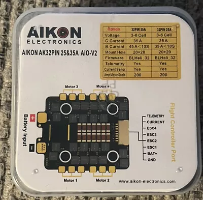 AIKON AK32PIN 4IN1 35A 6S Quadcopter Drone ESC - ESC ONLY NO CAP/HARNESS • $24