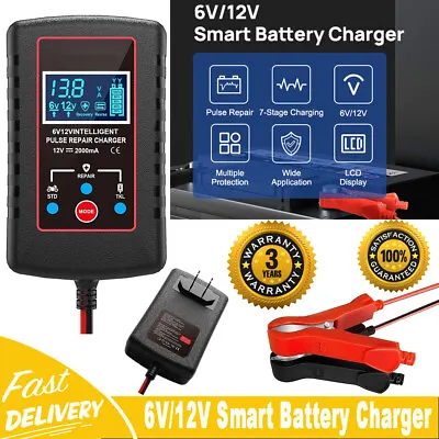 6/12V Smart Automatic Battery Charger Maintainer Motorcycle Car Trickle Float • $13.89