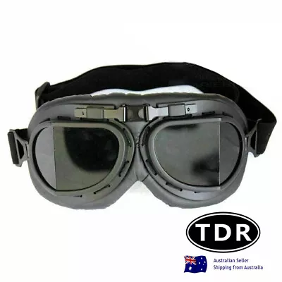 NEW Vintage Aviator Goggles Steampunk Cafe Racer For Harley Davidson Motorcycle • $11.12