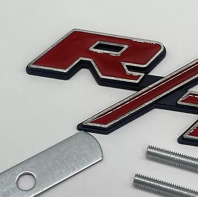 For RT Front Grill Emblem R/T Car Truck Badge Silver Red Grille Nameplate Letter • $18.99