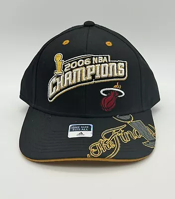 Miami Heat Adidas 06 NBA Basketball Champions Sports AOP Strap SnapBack Hat Cap • $26