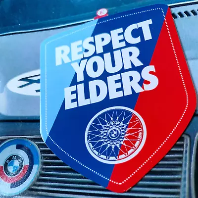 BMW Respect Your Elders Widow Cling Sticker E30 Vintage BMW • $5